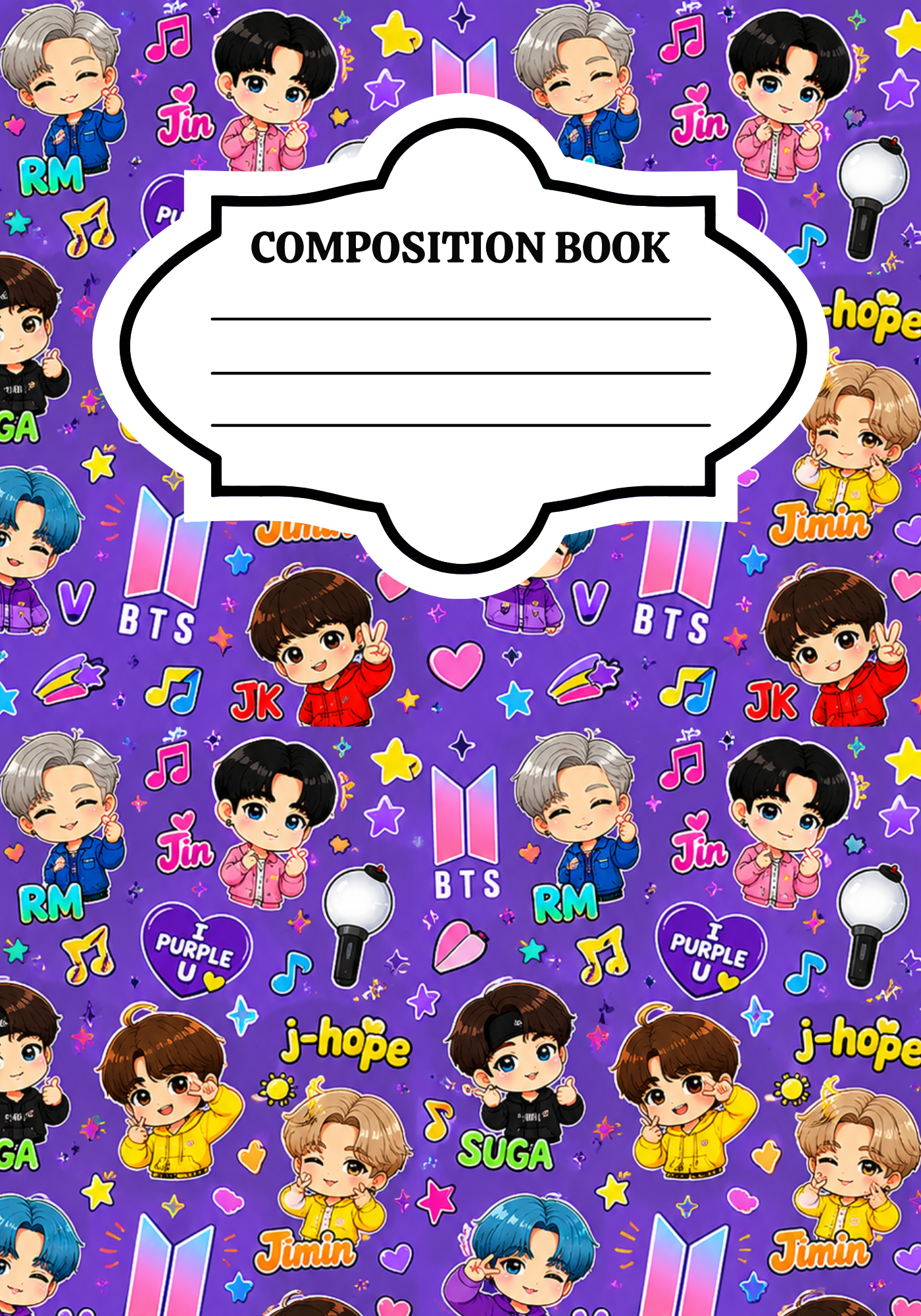 BTS Notebook sticker